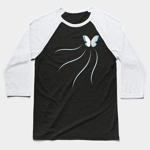 Pocket Butterfly Baseball T-Shirt by Stupid Coffee Designs